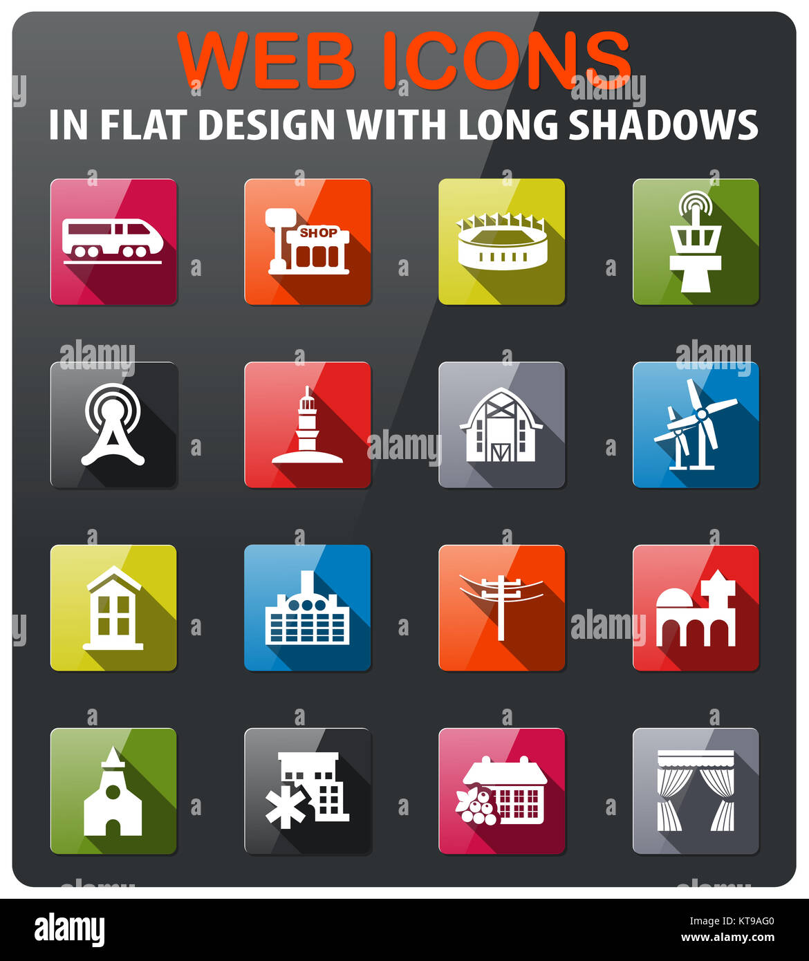 infrastructure icon set Stock Photo - Alamy
