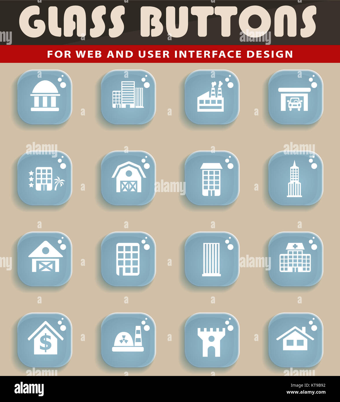 building icon set Stock Photo - Alamy