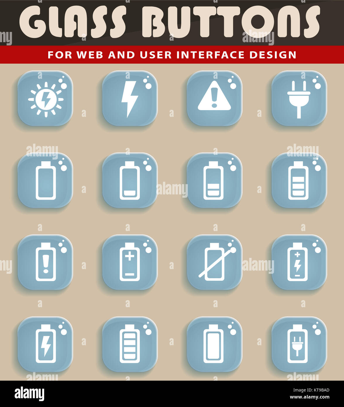 battery icon set Stock Photo - Alamy