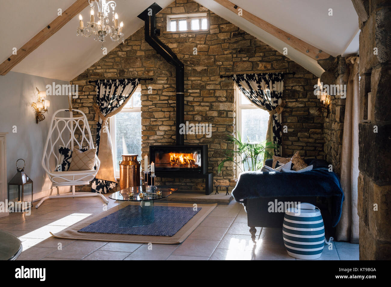 Beautiful Living Room Stock Photo - Alamy