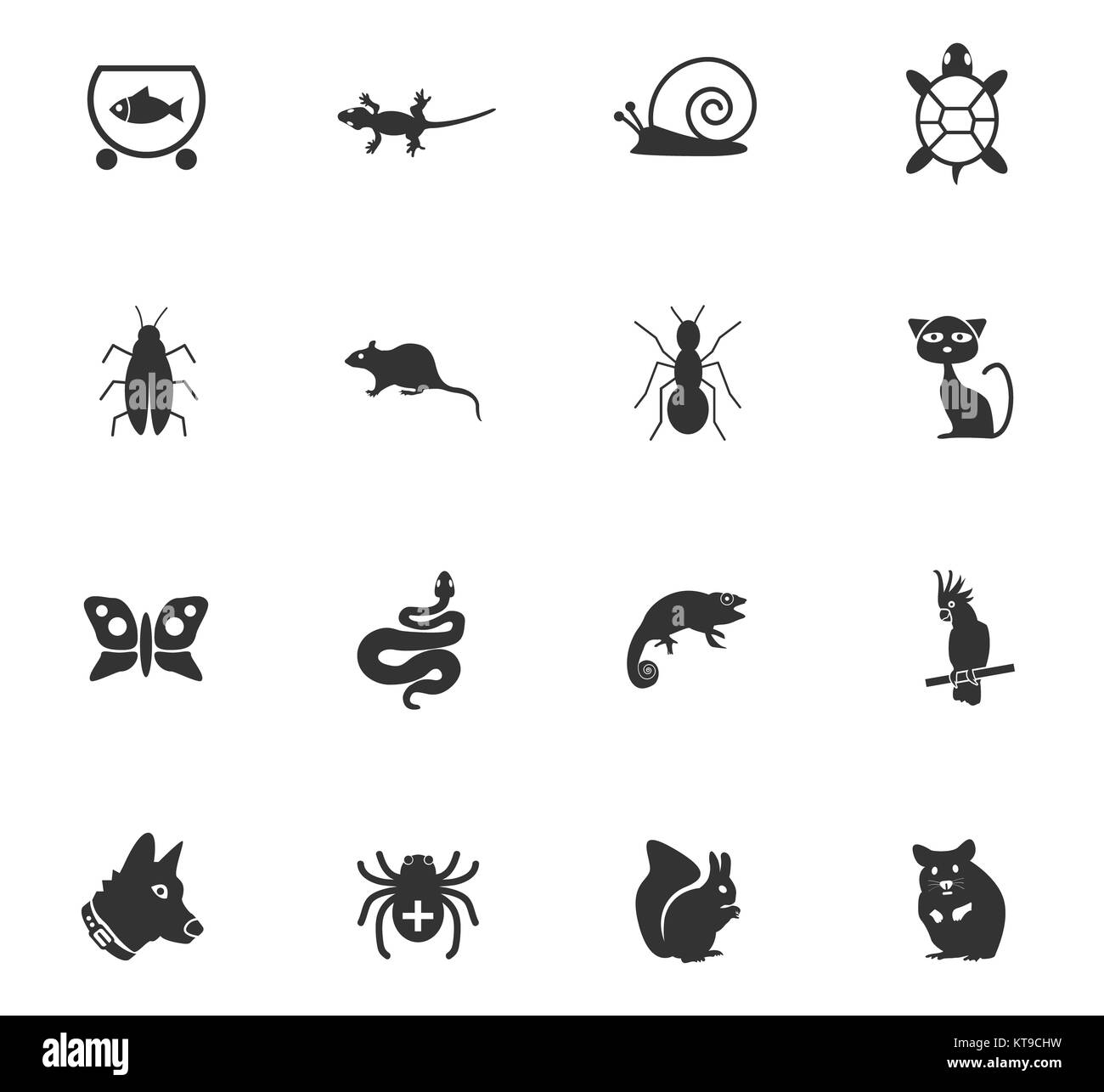pets icon set Stock Photo - Alamy
