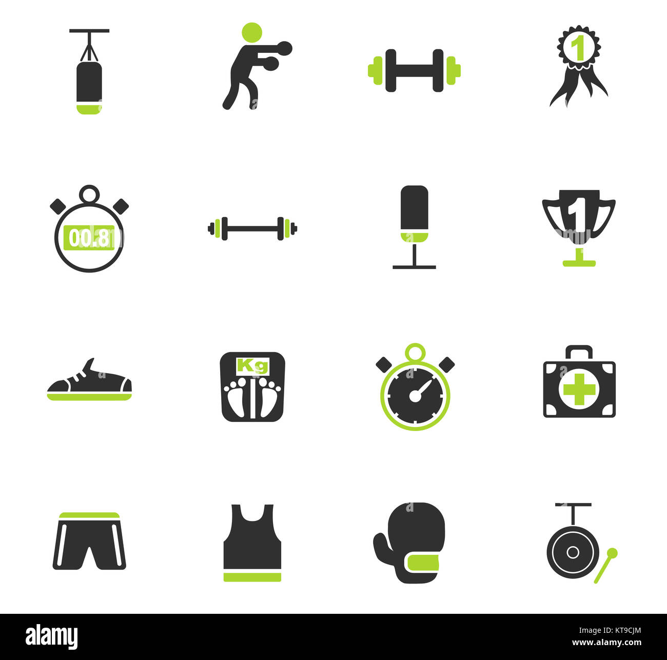 boxing icon set Stock Photo - Alamy