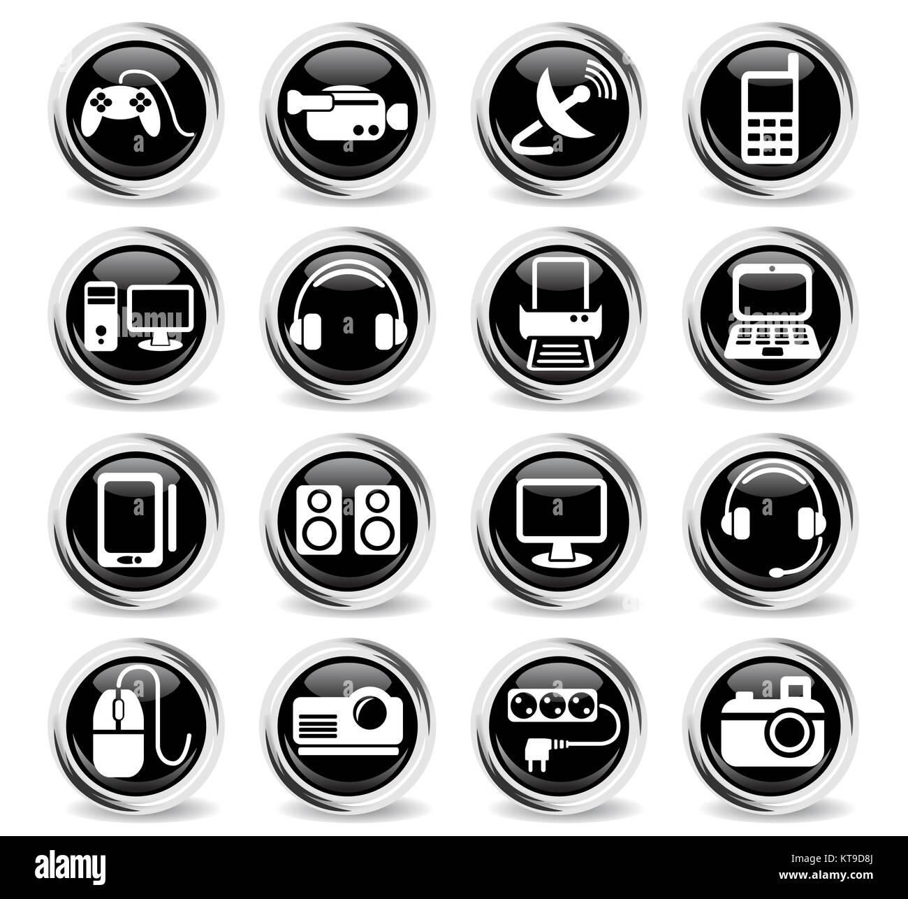 devices icon set Stock Photo Alamy