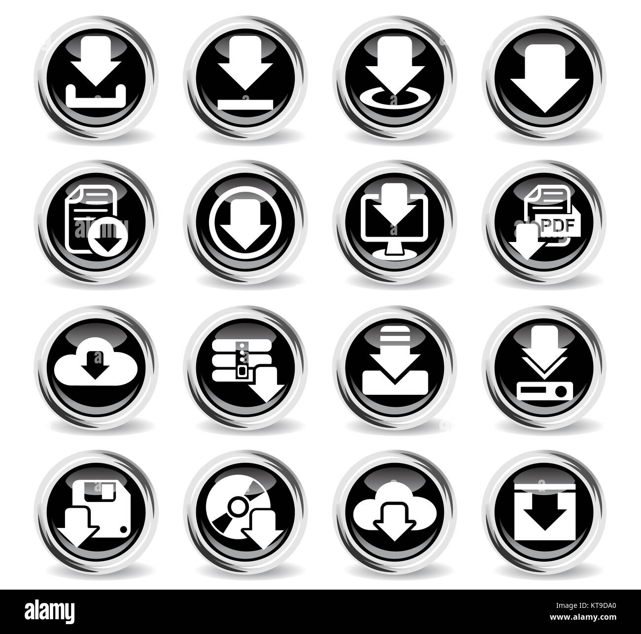 download icon set Stock Photo - Alamy