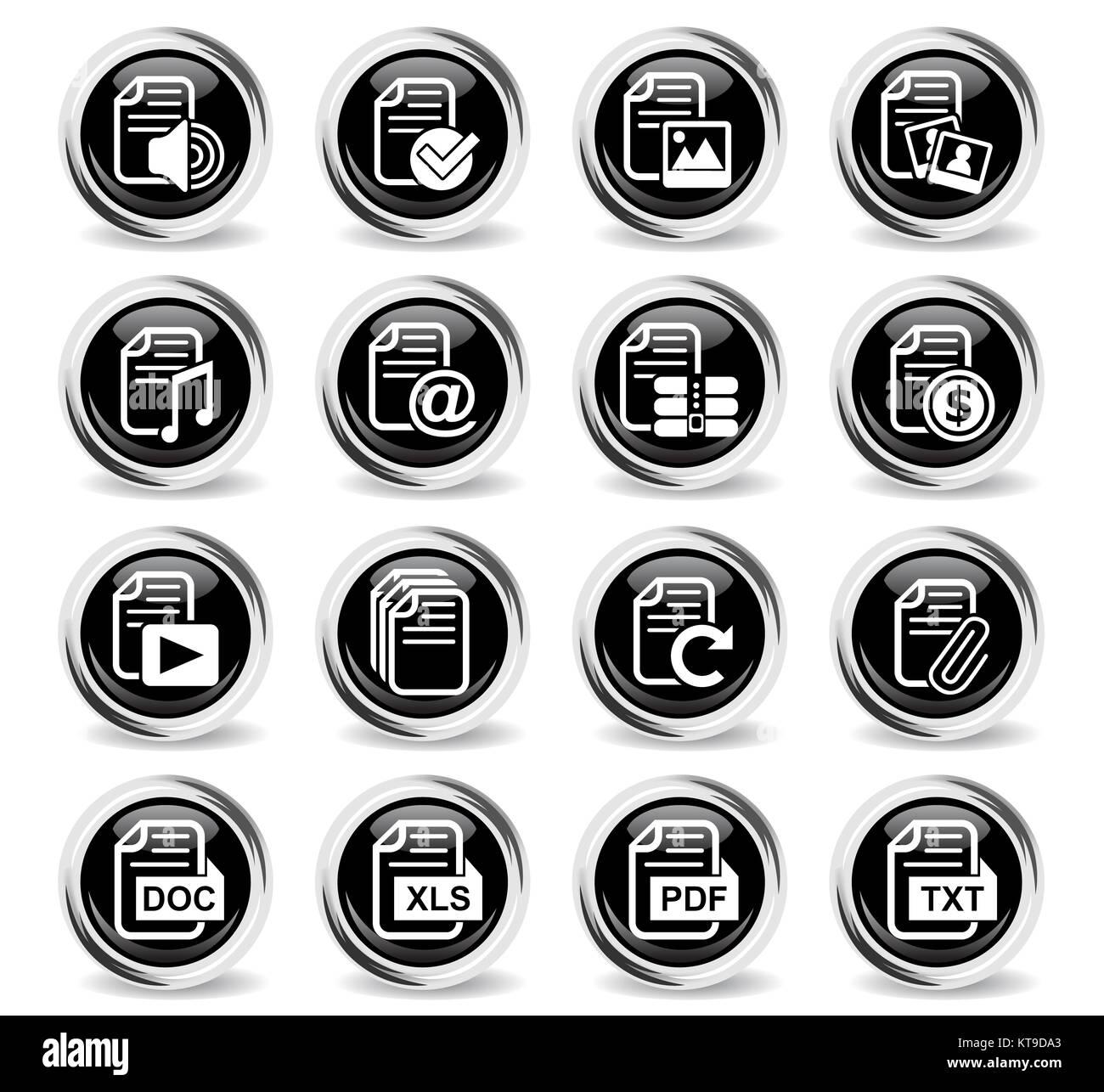 Copy file duplicate document icon Black and White Stock Photos & Images ...
