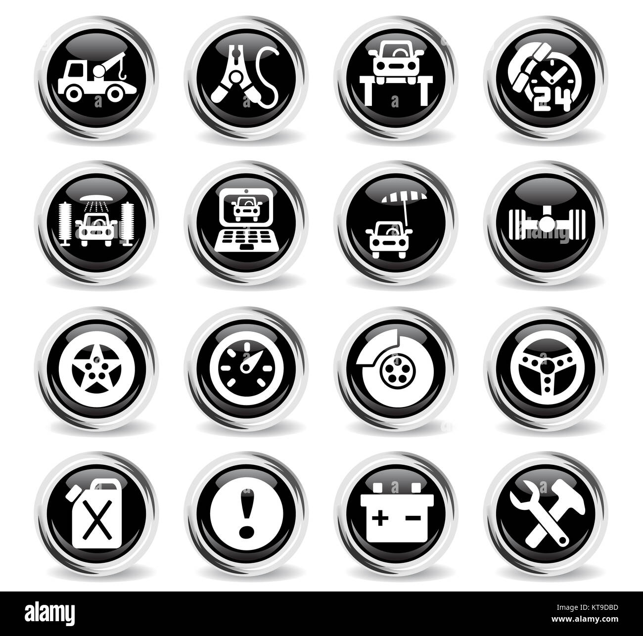 Car Service Icon Set Stock Photo Alamy