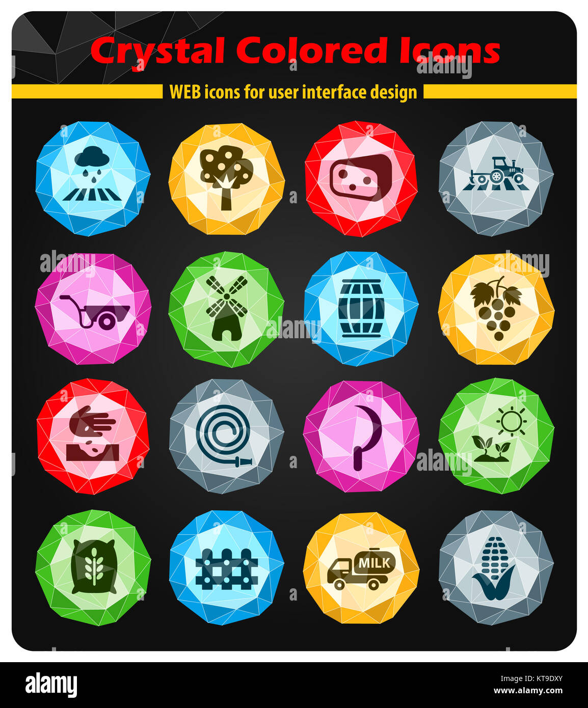 agricultural icon set Stock Photo - Alamy