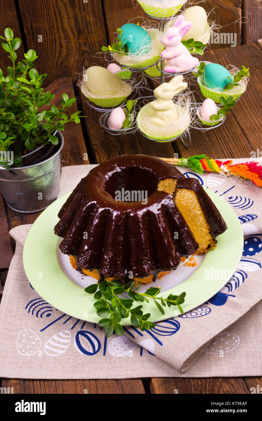polish chocolate babka Stock Photo Alamy