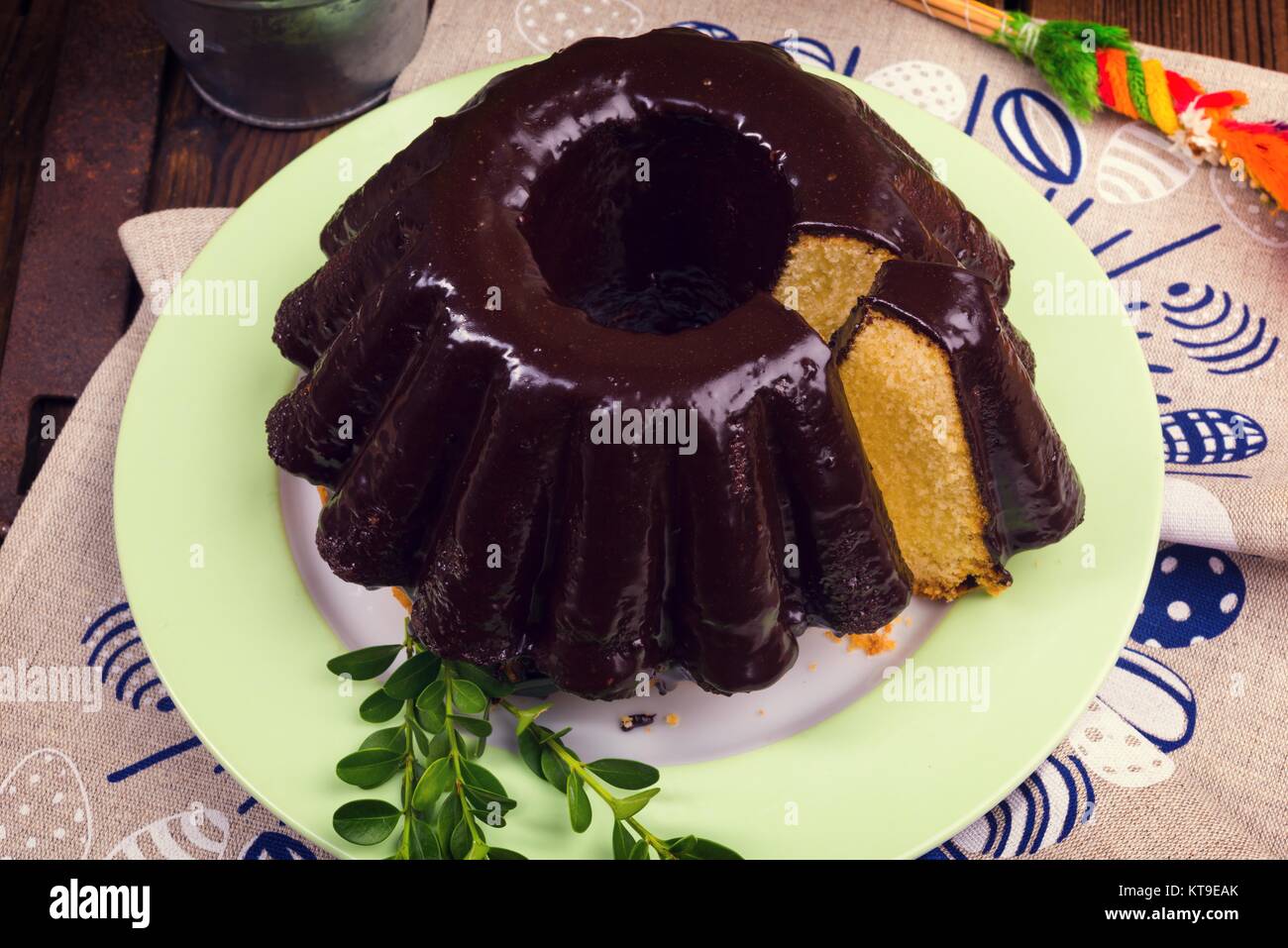 polish chocolate babka Stock Photo Alamy