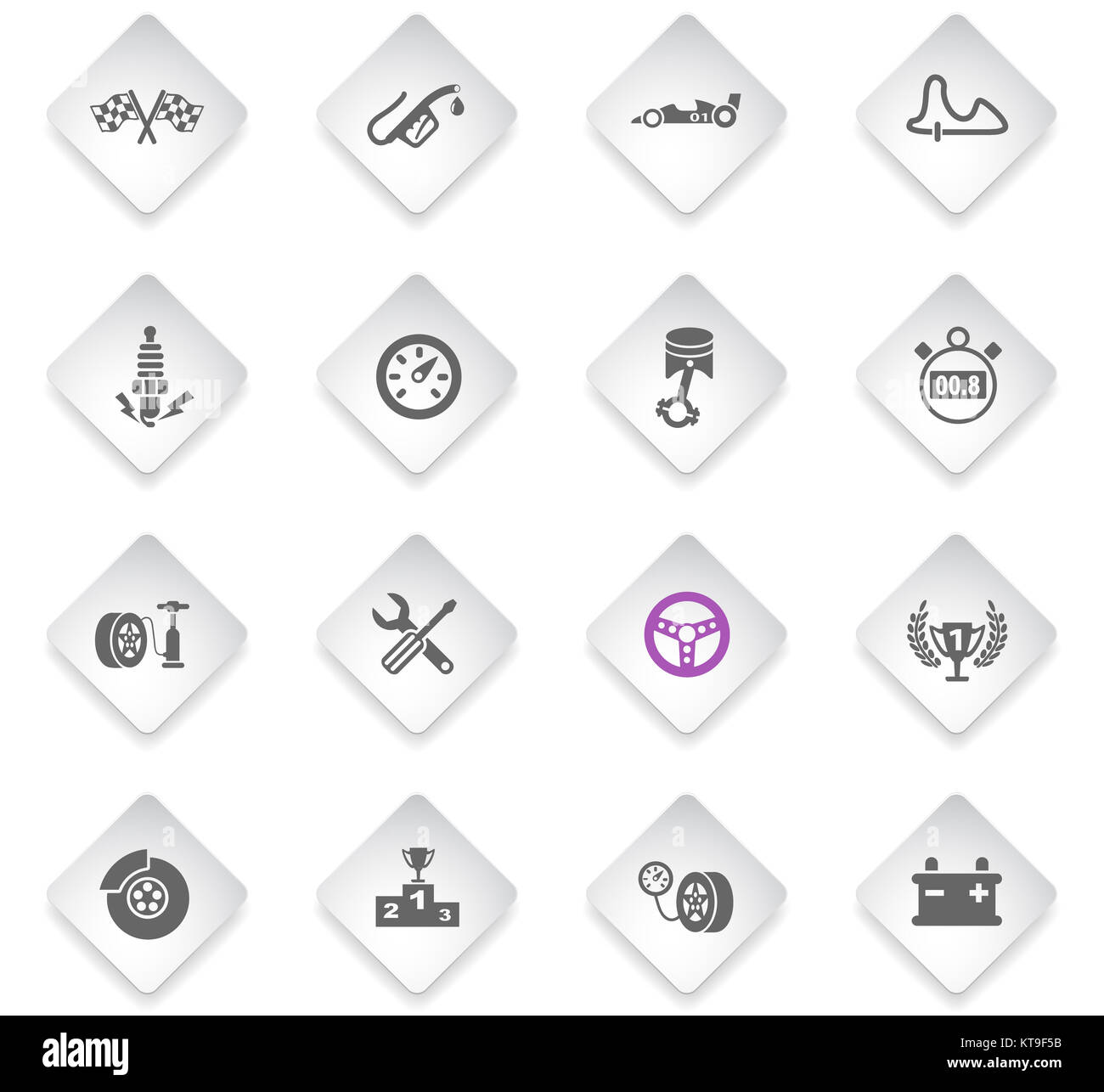 racing icon set Stock Photo - Alamy