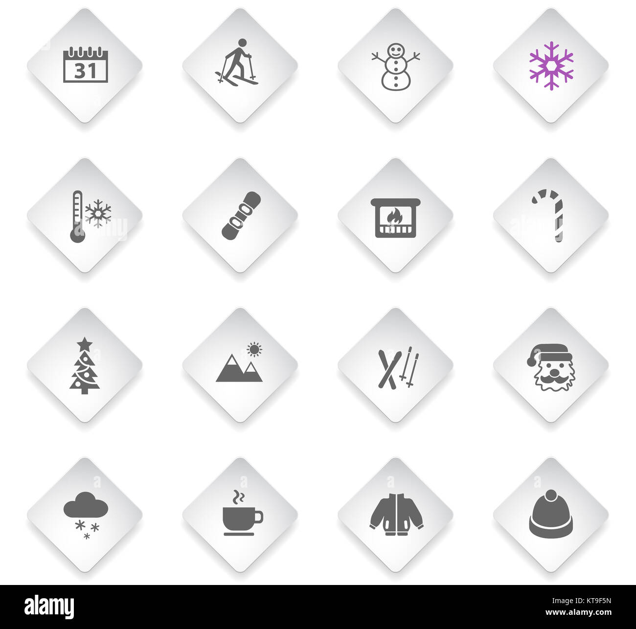winter icon set Stock Photo - Alamy