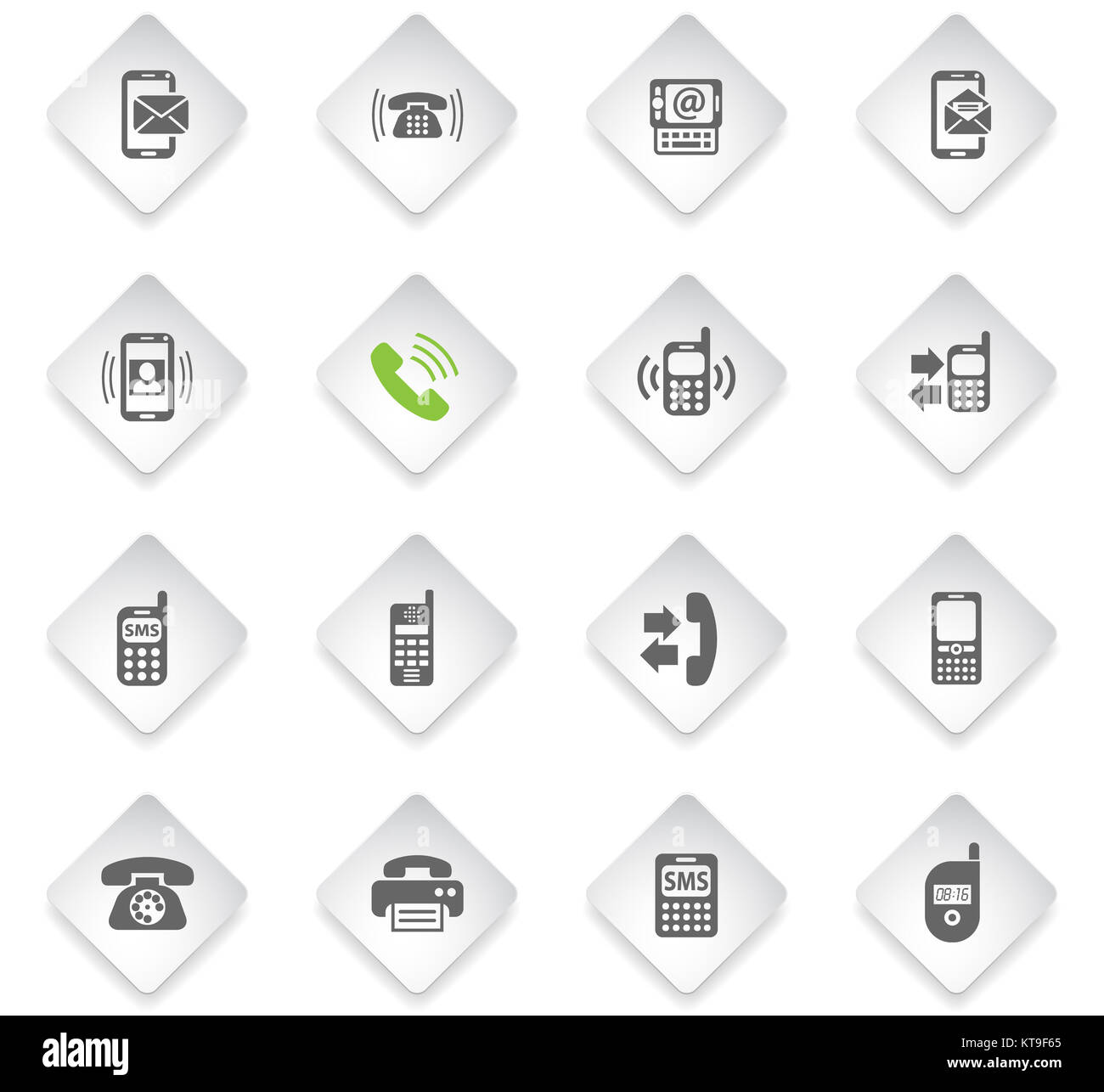 phone icon set Stock Photo - Alamy
