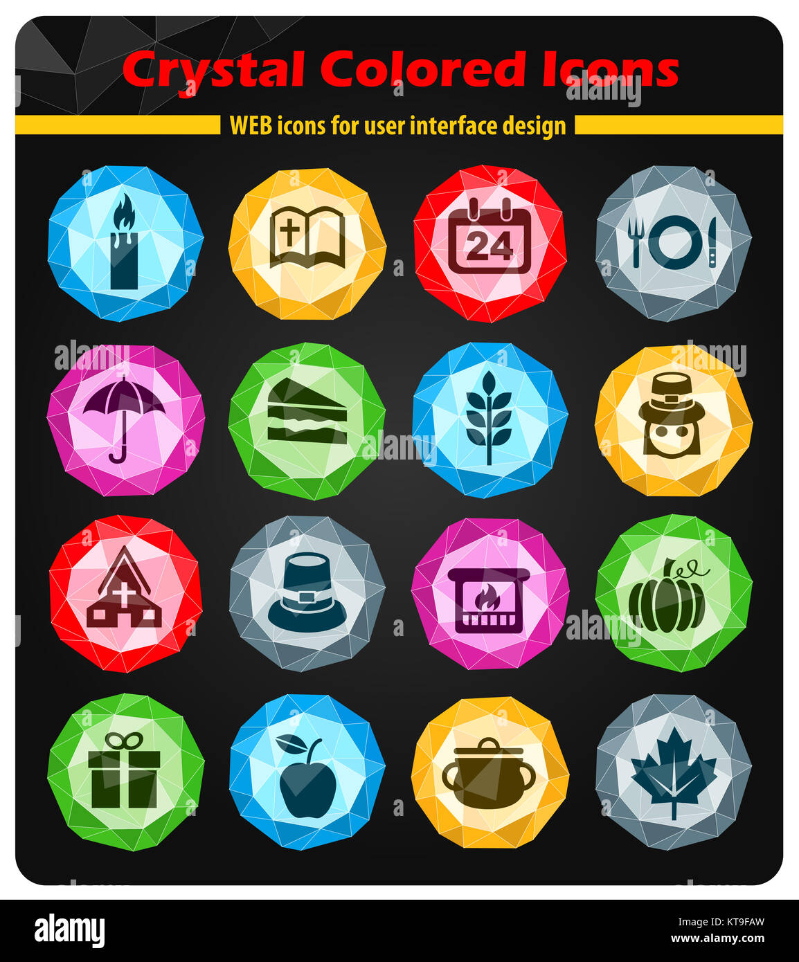 thanksgiving day icon set Stock Photo - Alamy