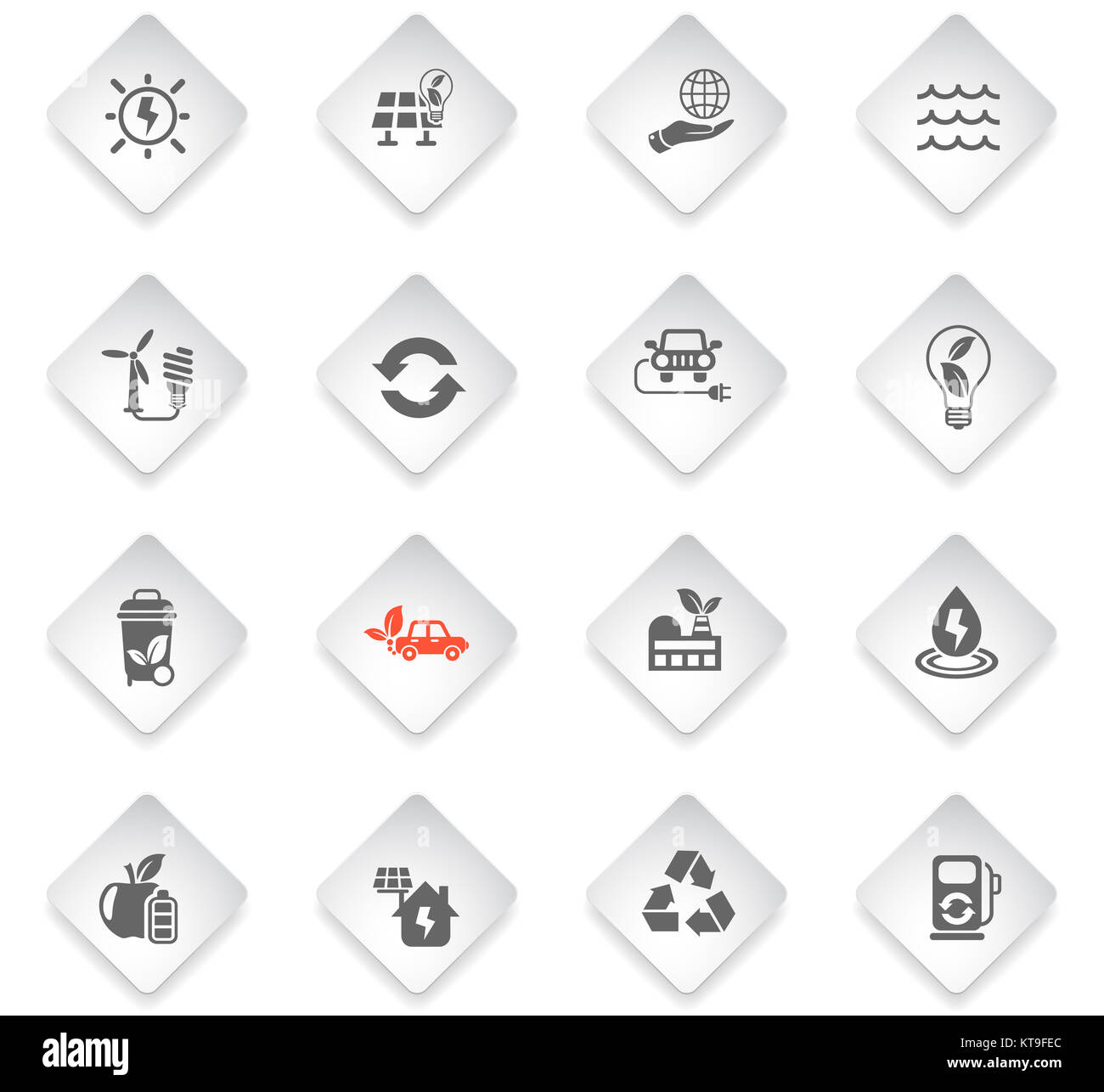 alternative energy icon set Stock Photo - Alamy