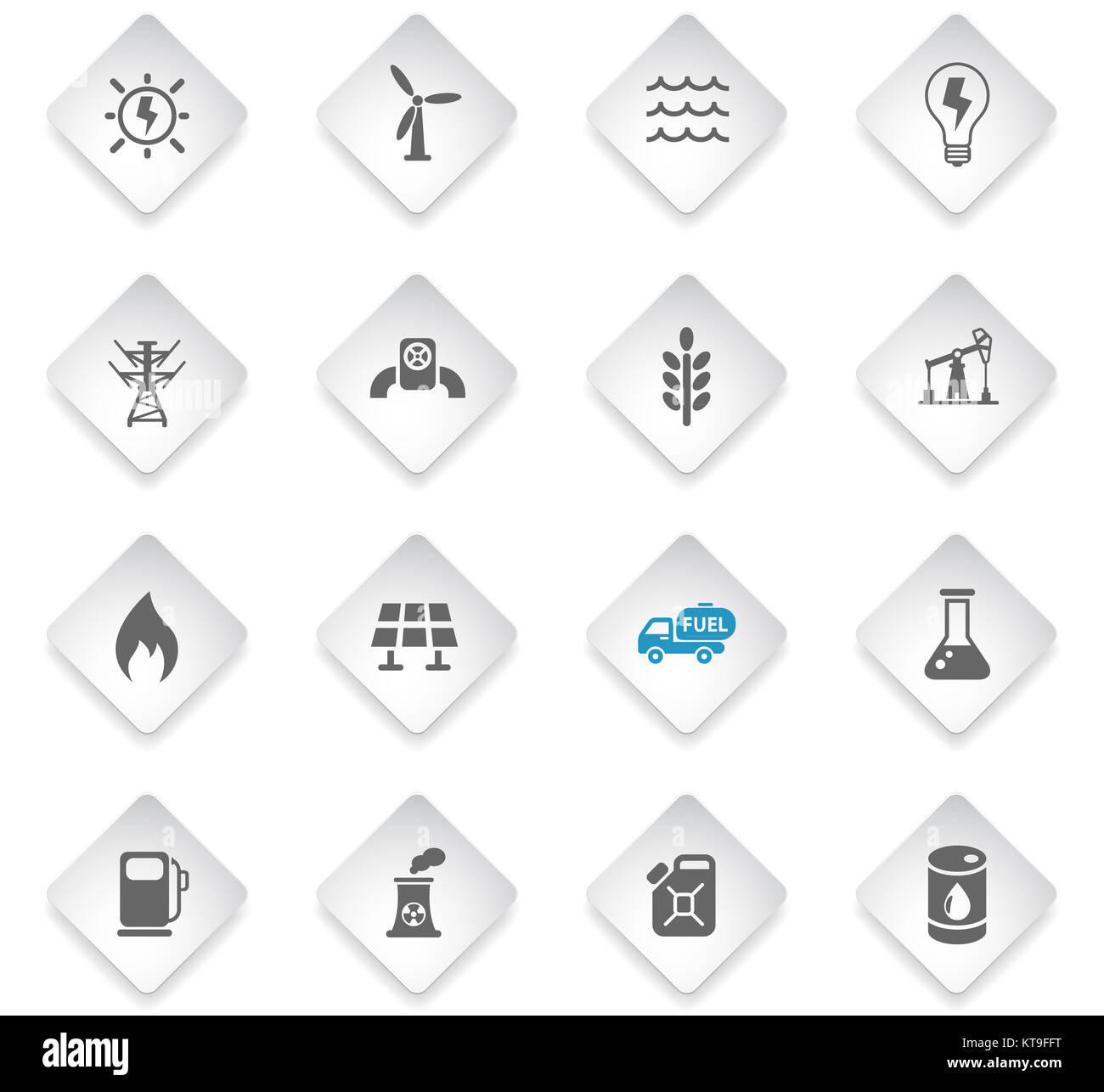fuel and power icon set Stock Photo - Alamy