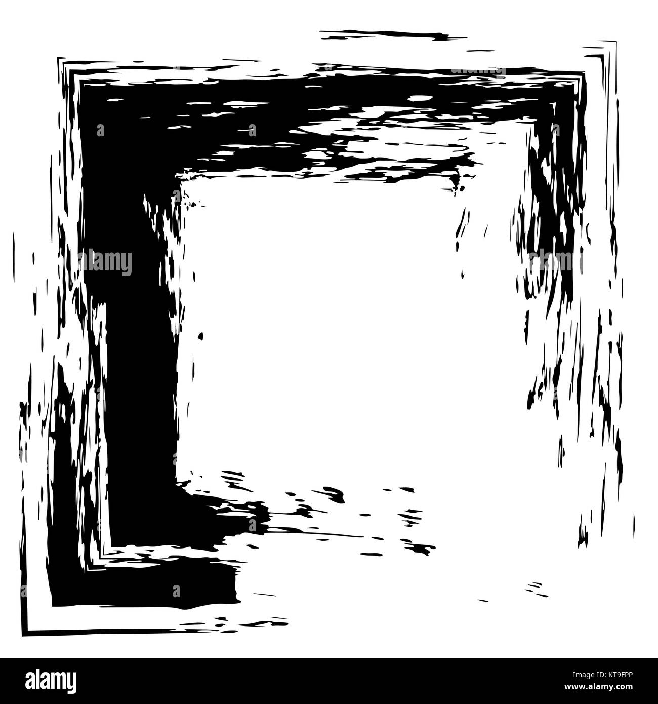 Frame square ink grunge background Stock Photo - Alamy
