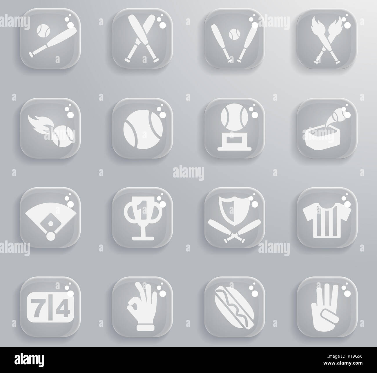 baseball icon set Stock Photo - Alamy
