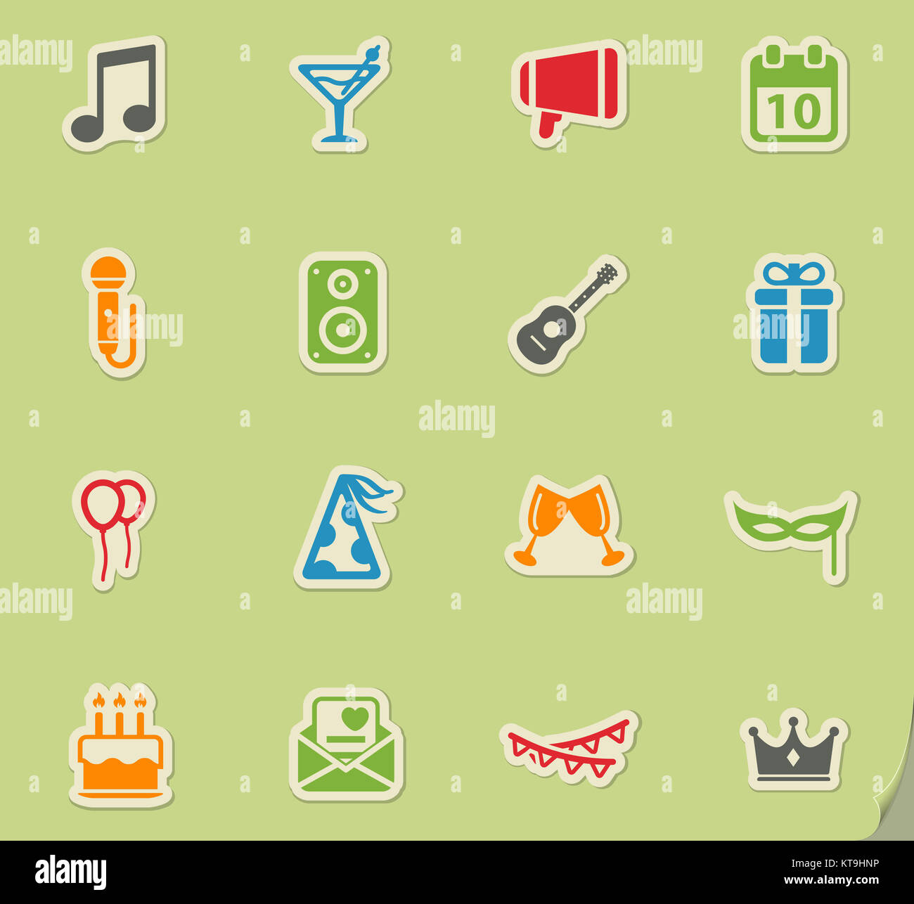 Party simply icons Stock Photo - Alamy