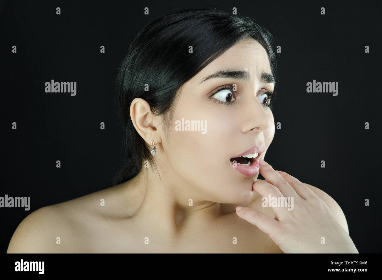 beauty girl of a shocked Stock Photo
