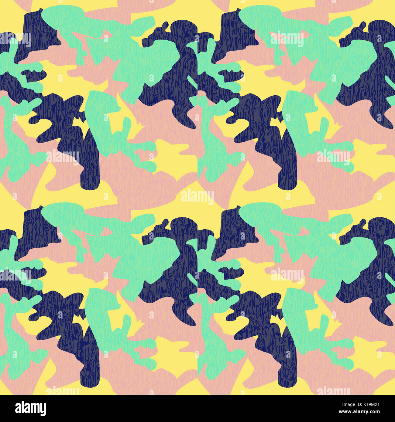 Camouflage pattern background seamless vector illustration. Clas Stock ...