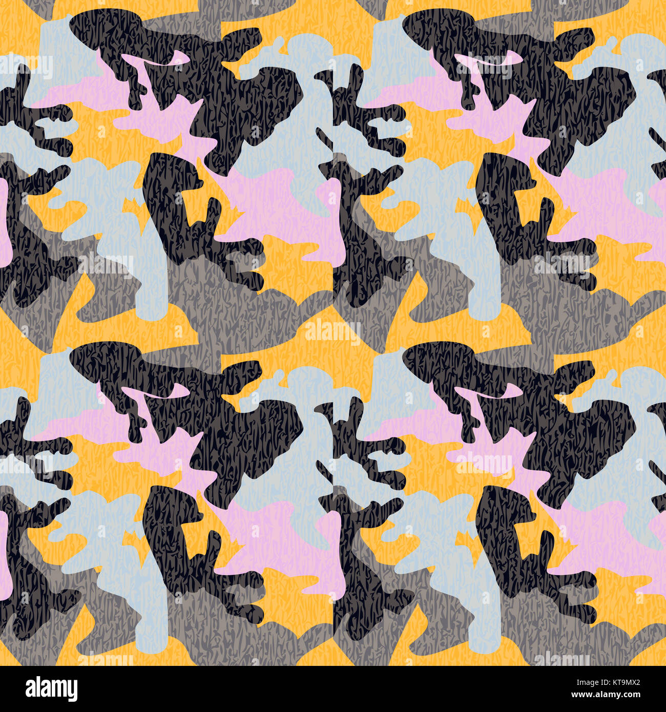 Camouflage pattern background seamless vector illustration. Clas Stock ...