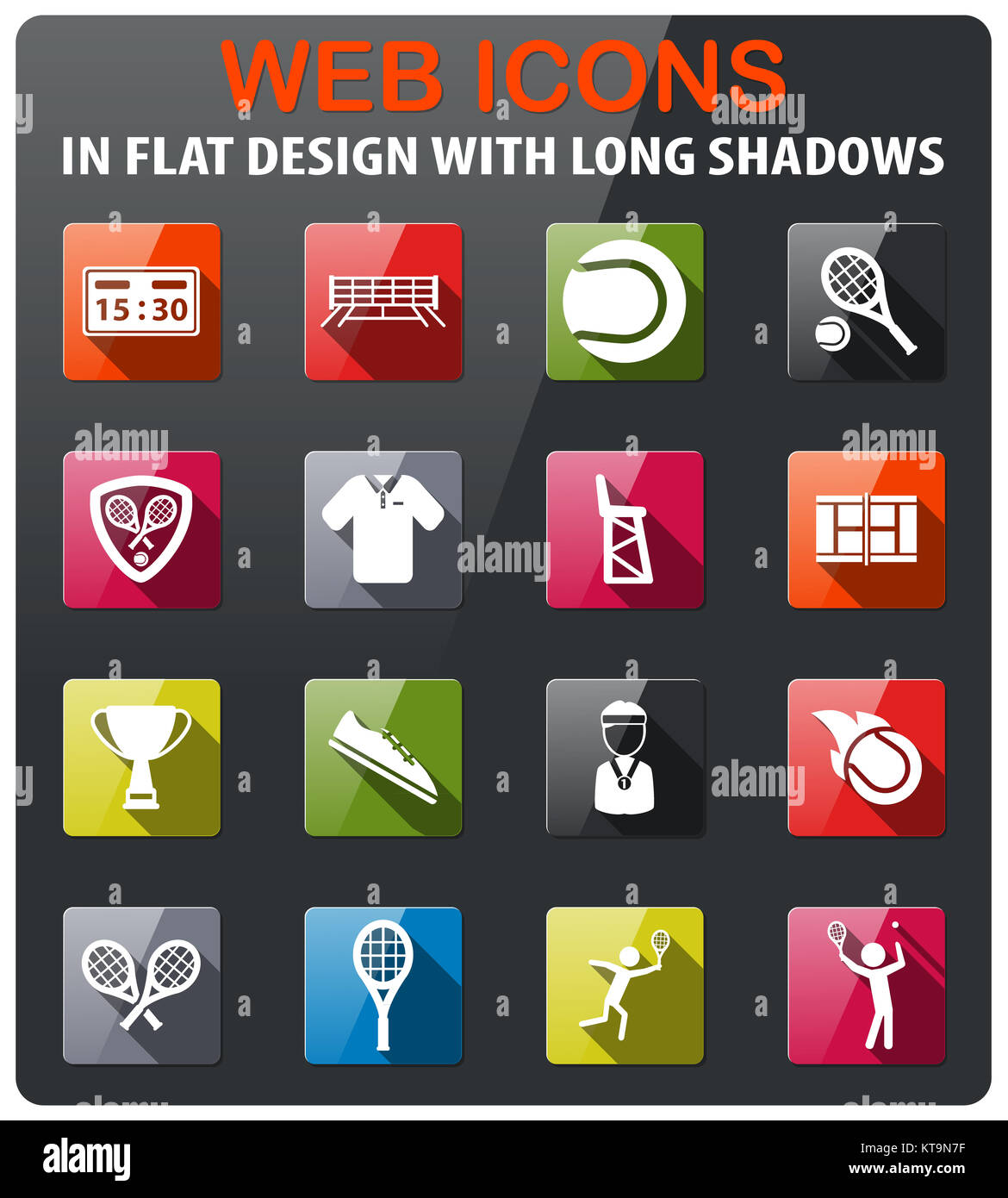 Tennis simply icons Stock Photo - Alamy