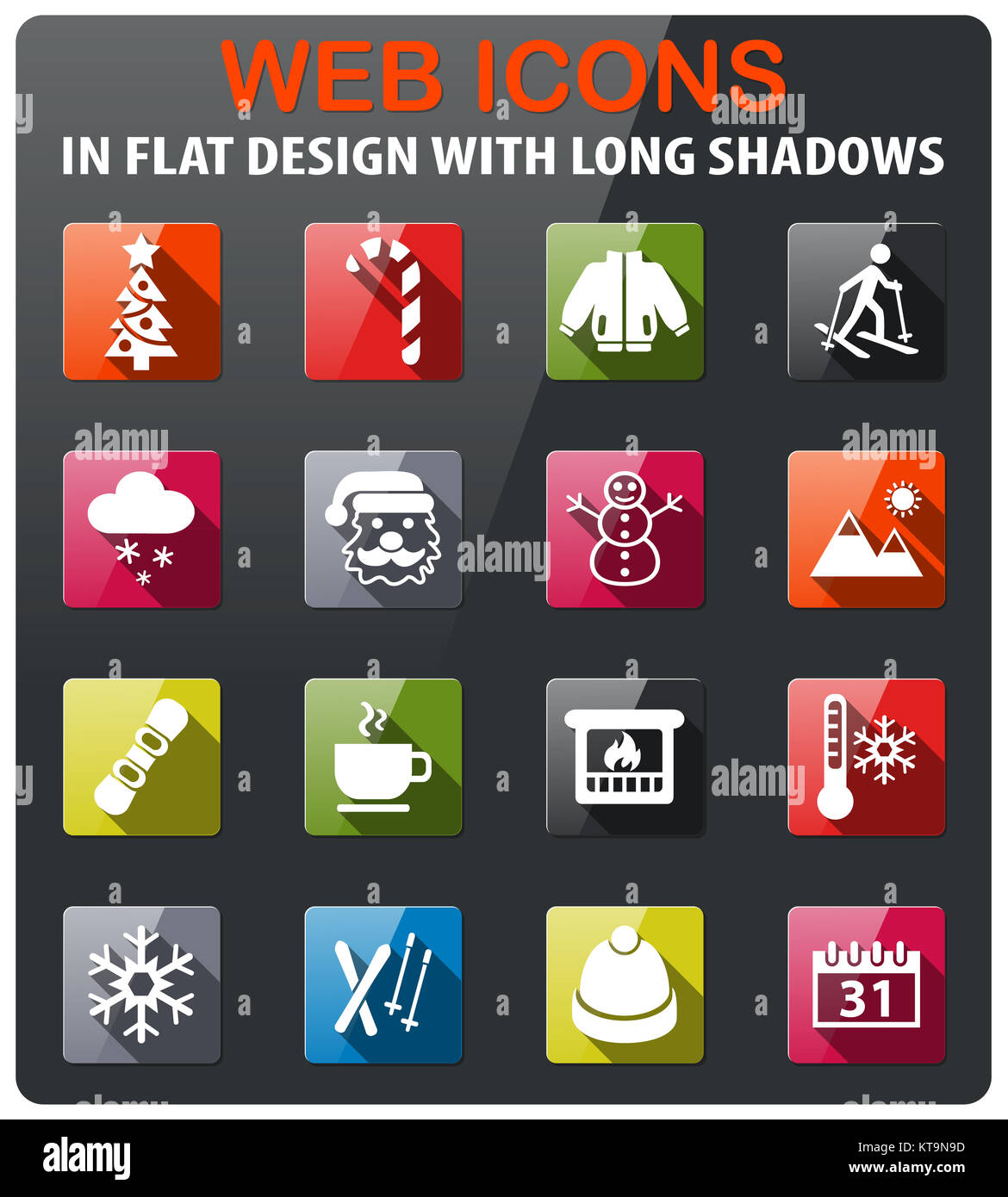 winter icon set Stock Photo - Alamy