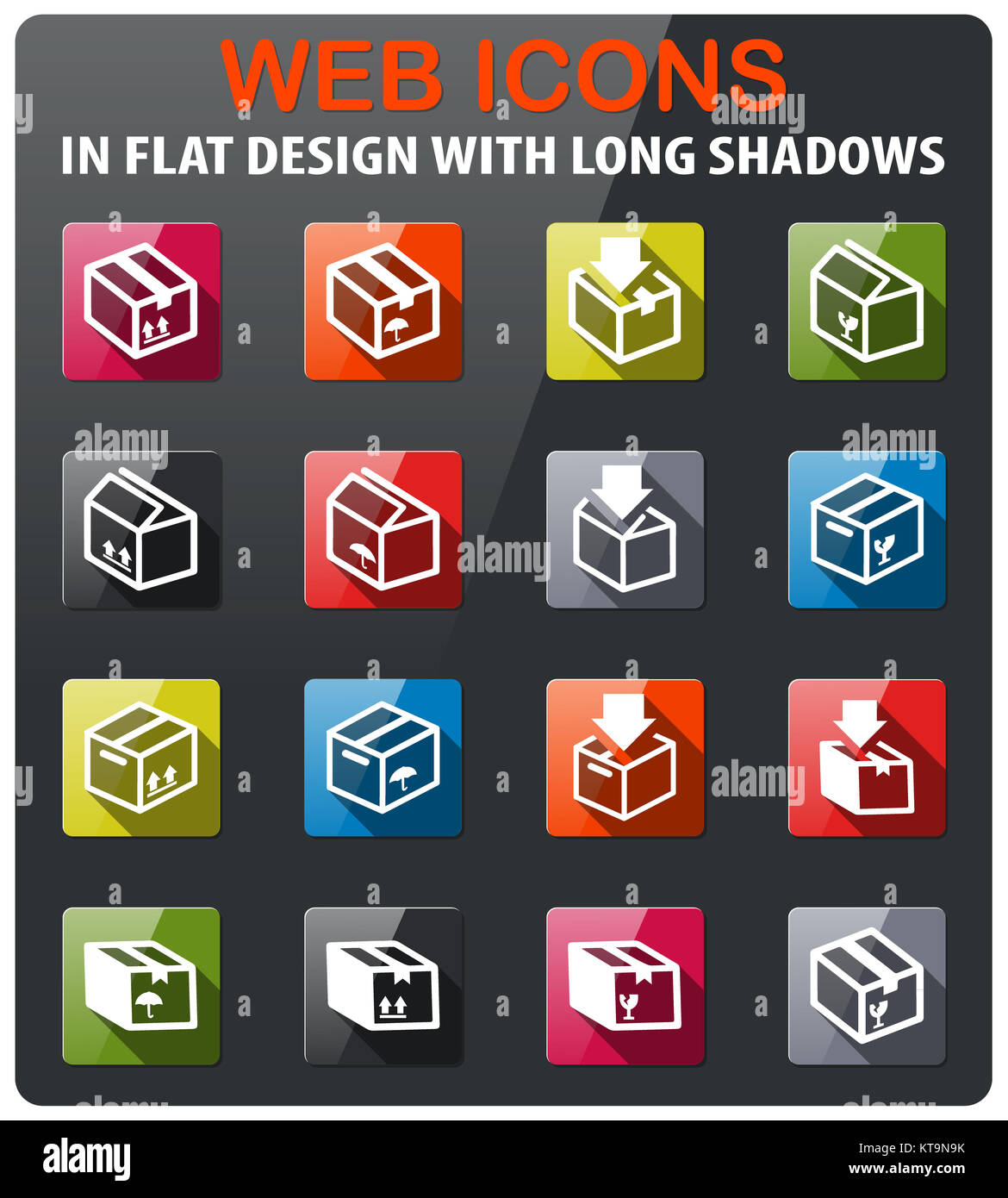 box icon set Stock Photo Alamy