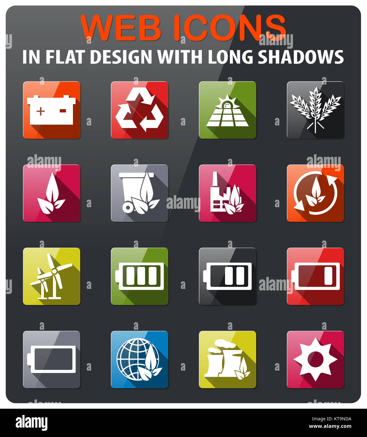 alternative energy icon set Stock Photo - Alamy