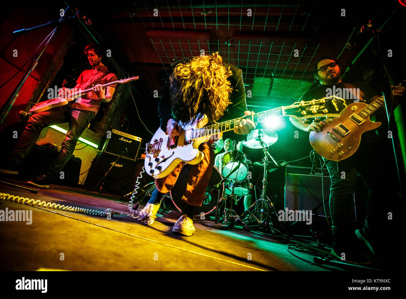 The American punk rock band Beach Slang performs a live concert at