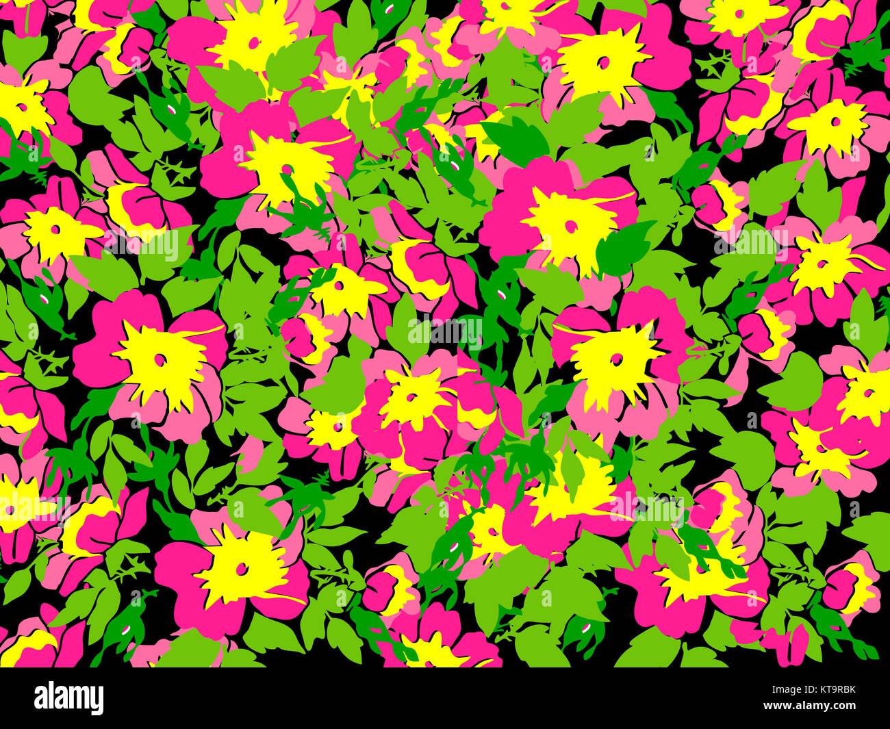Vector round frame isolated with summer flowers in vintage style Stock ...
