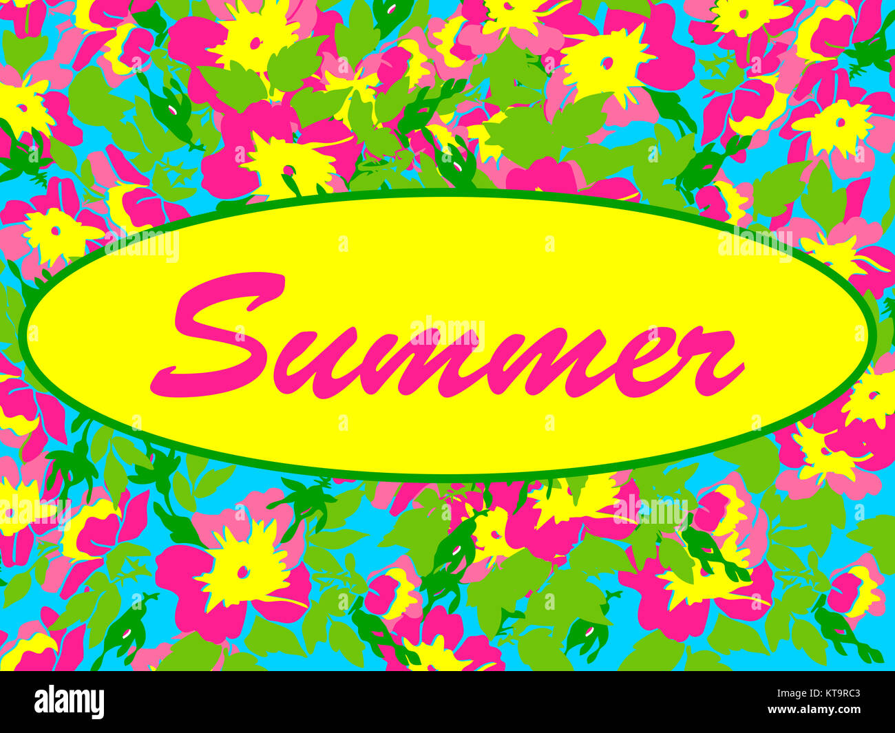 Vector round frame isolated with summer flowers in vintage style Stock ...