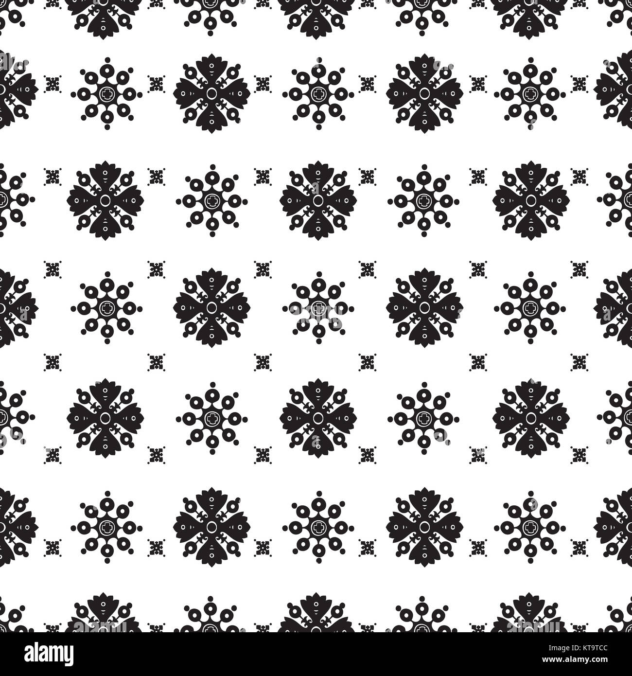 Black and white floral endless pattern hi-res stock photography and ...