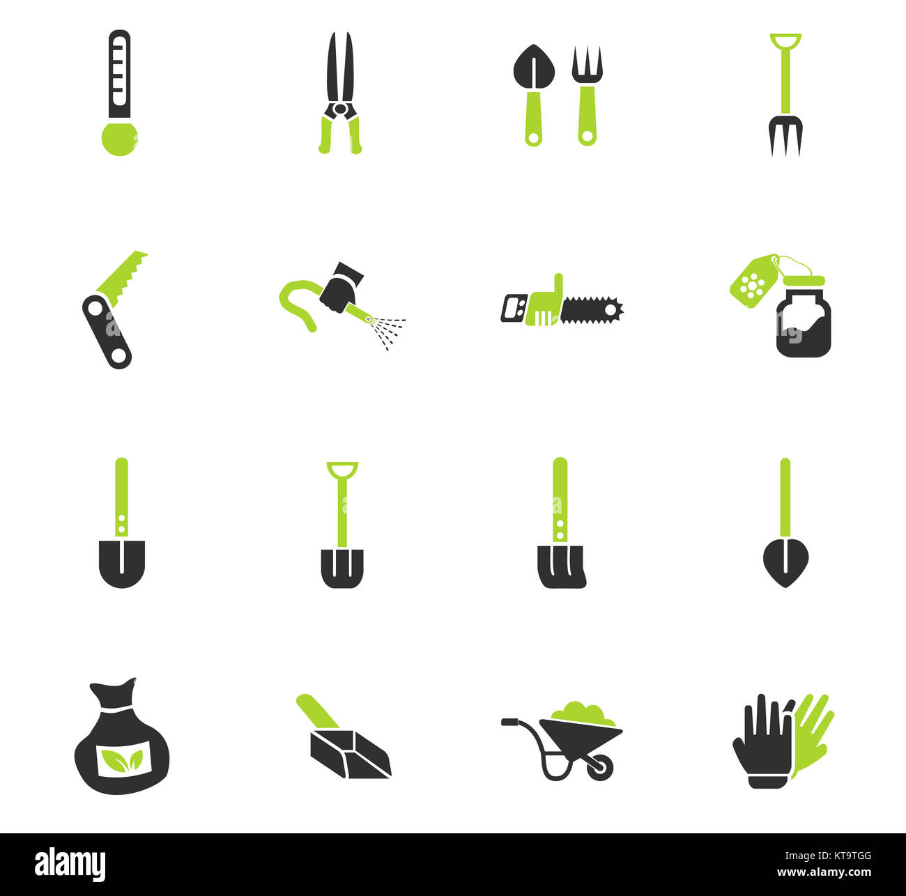 garden tools icon set Stock Photo - Alamy