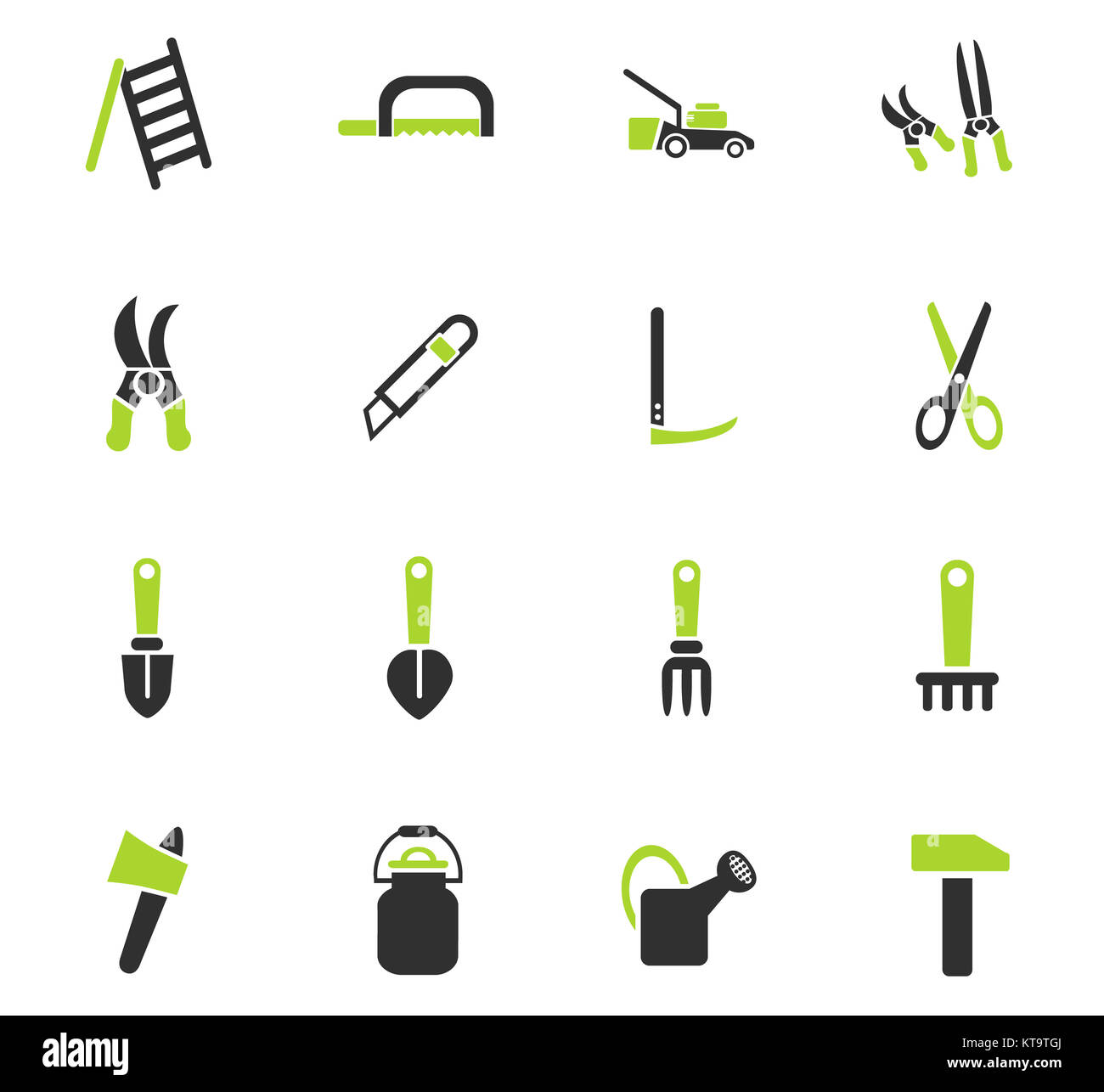 garden tools icon set Stock Photo - Alamy