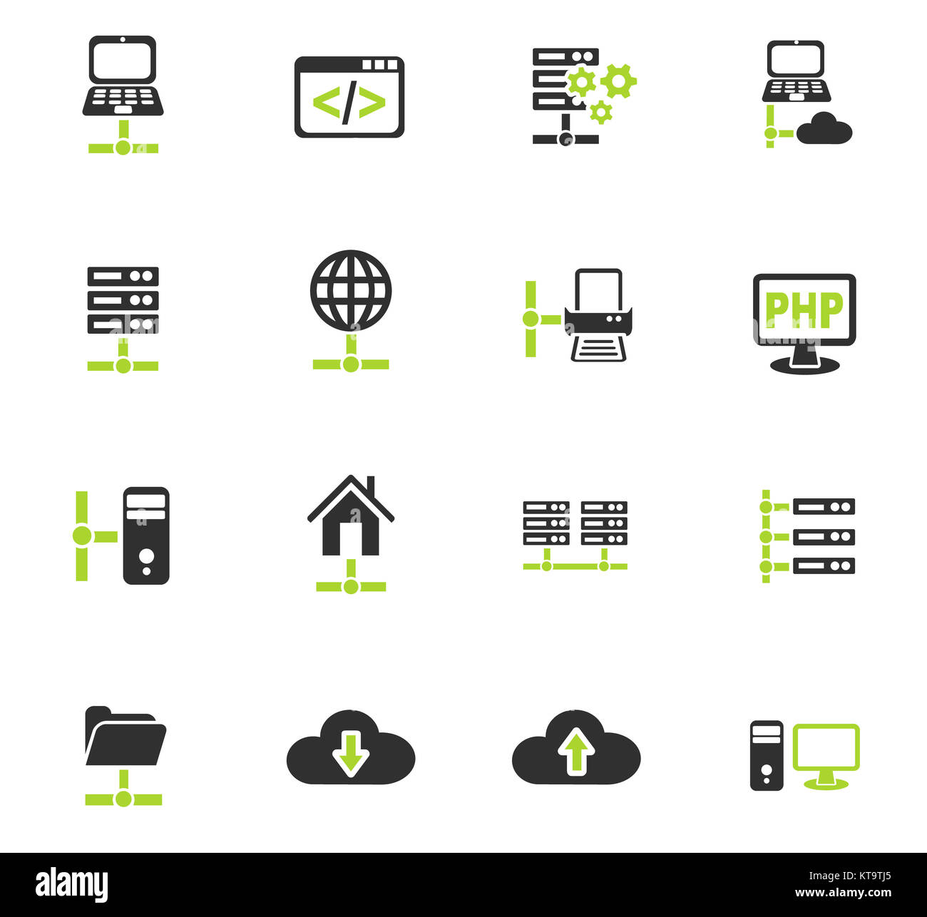 server icon set Stock Photo Alamy