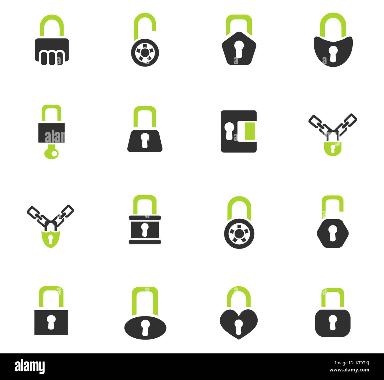lock icons set Stock Photo - Alamy