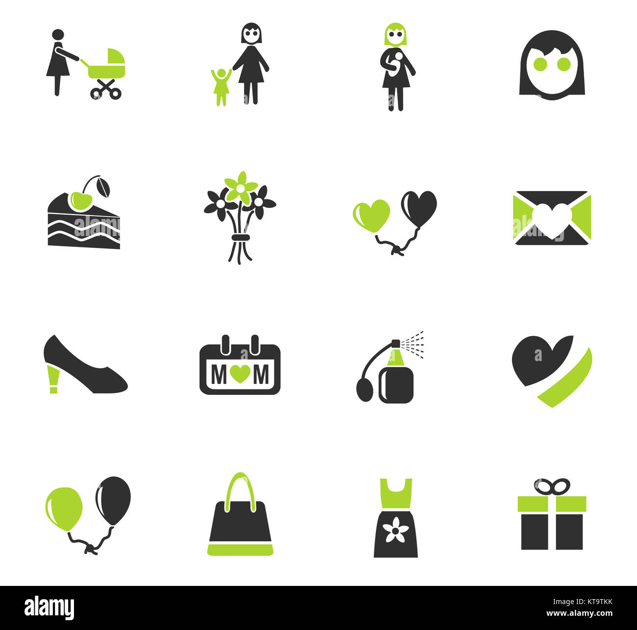 mohter day icon set Stock Photo - Alamy