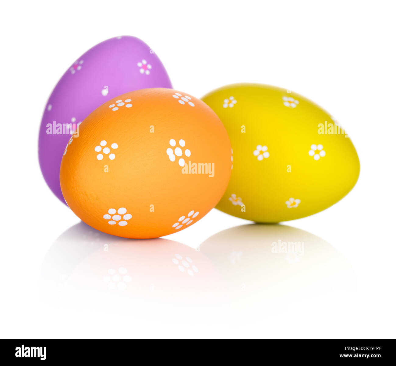 Easter eggs isolated on white background Stock Photo - Alamy
