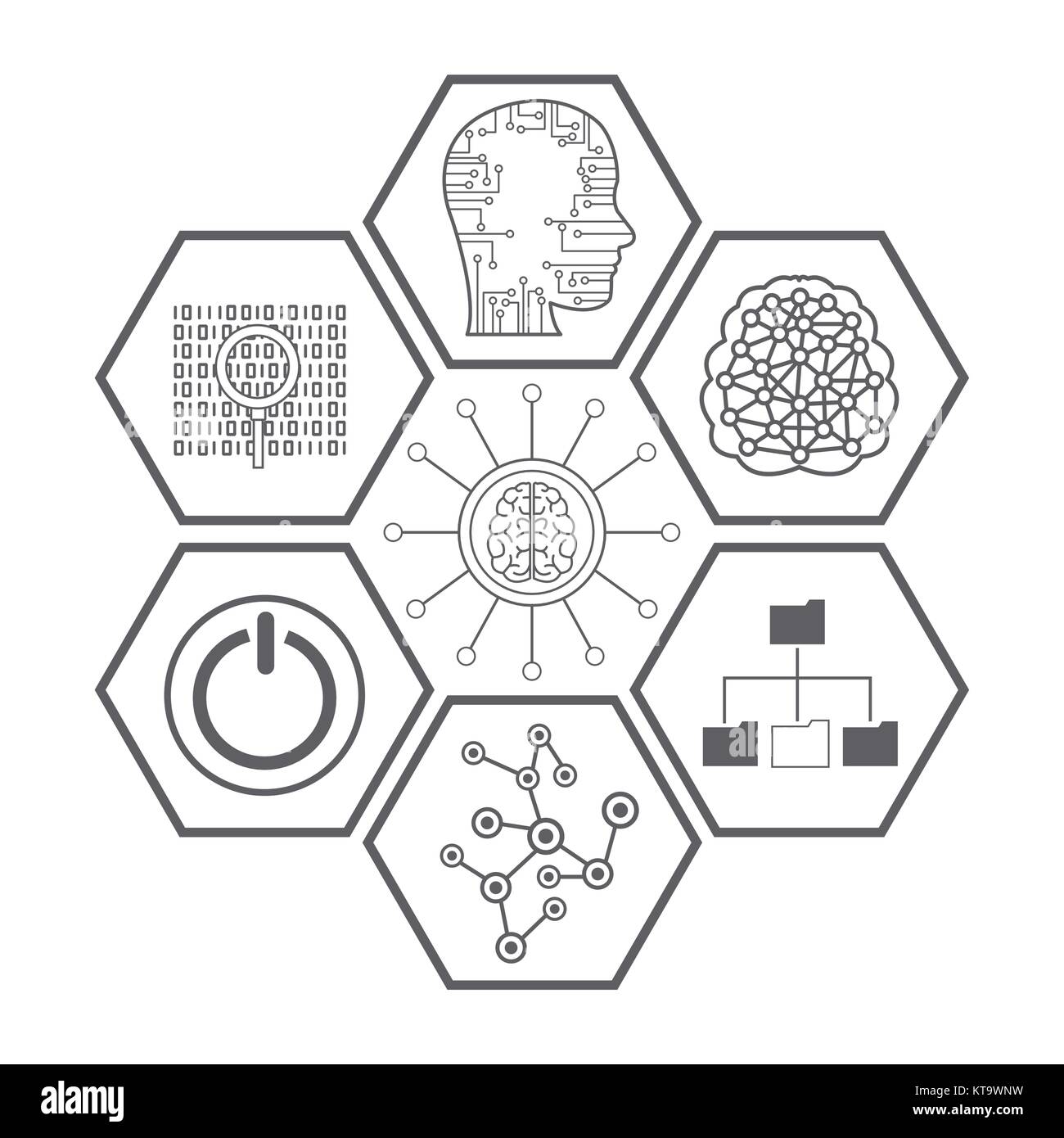 Artificial intelligence icons Stock Vector Image & Art - Alamy