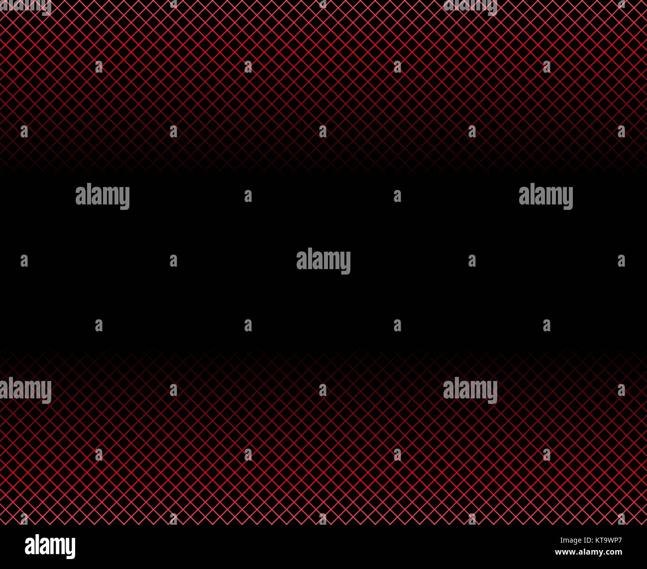 black background with grid pattern in red Stock Photo