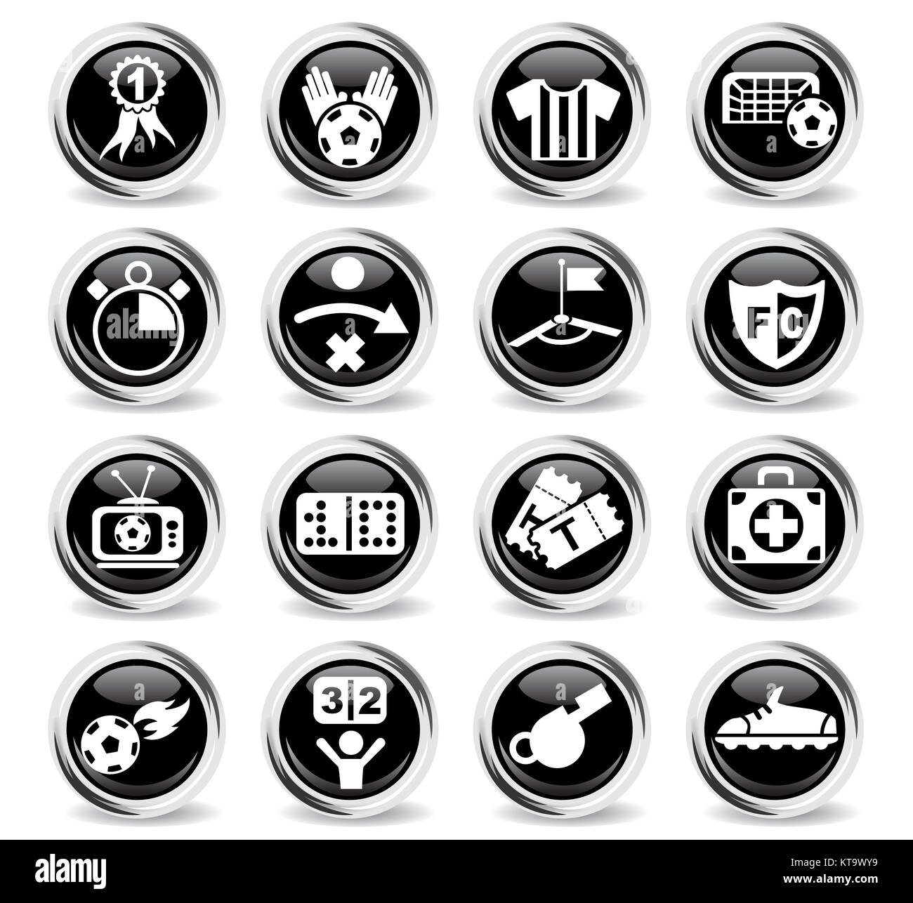 football icon set Stock Photo - Alamy