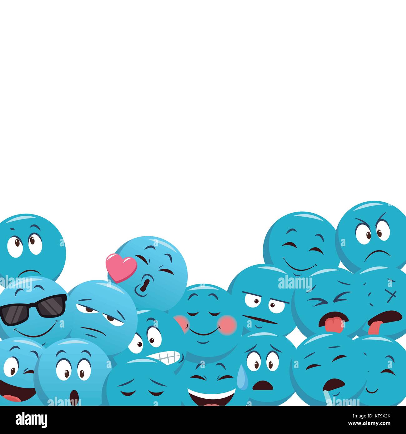 Emojis chat icons Stock Vector Image & Art - Alamy