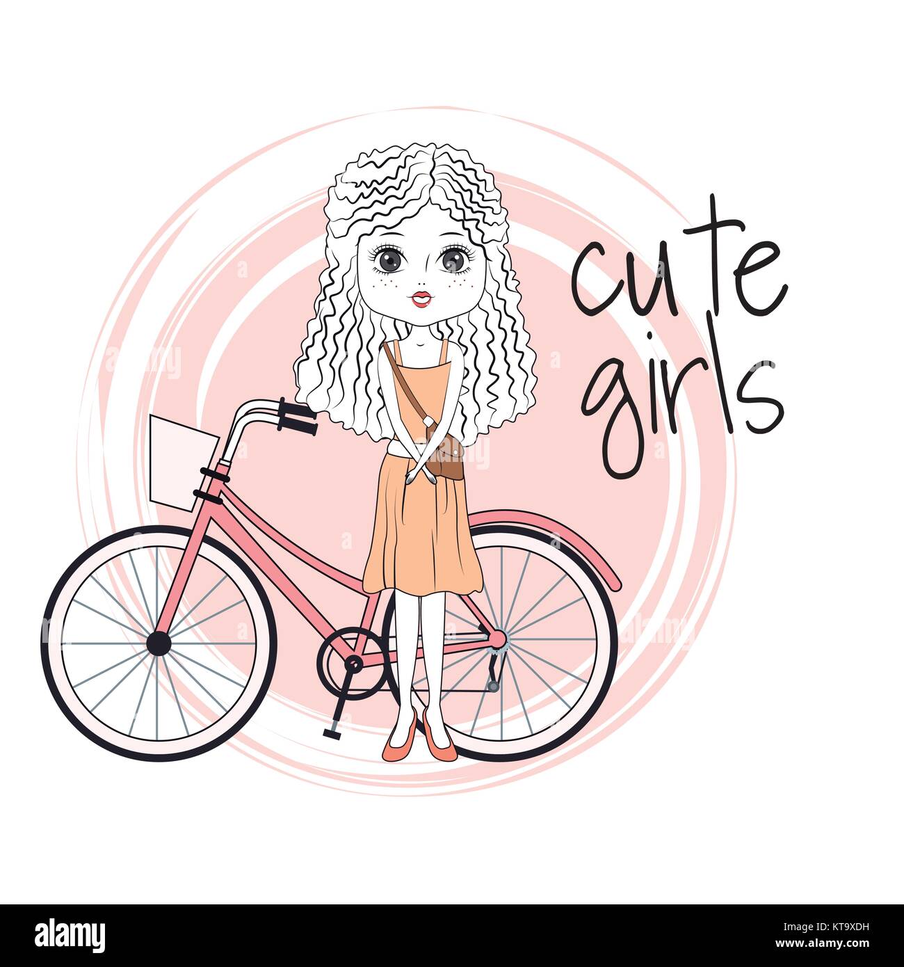 cute girl on bike