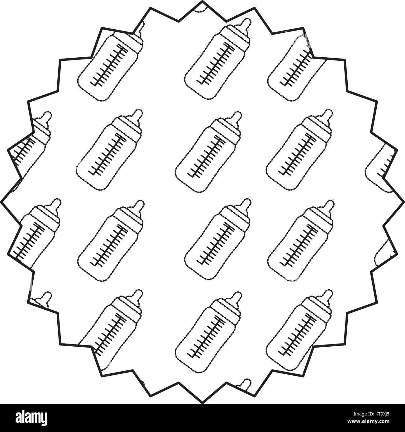 Baby bottle seal stamp Stock Vector Image & Art Alamy