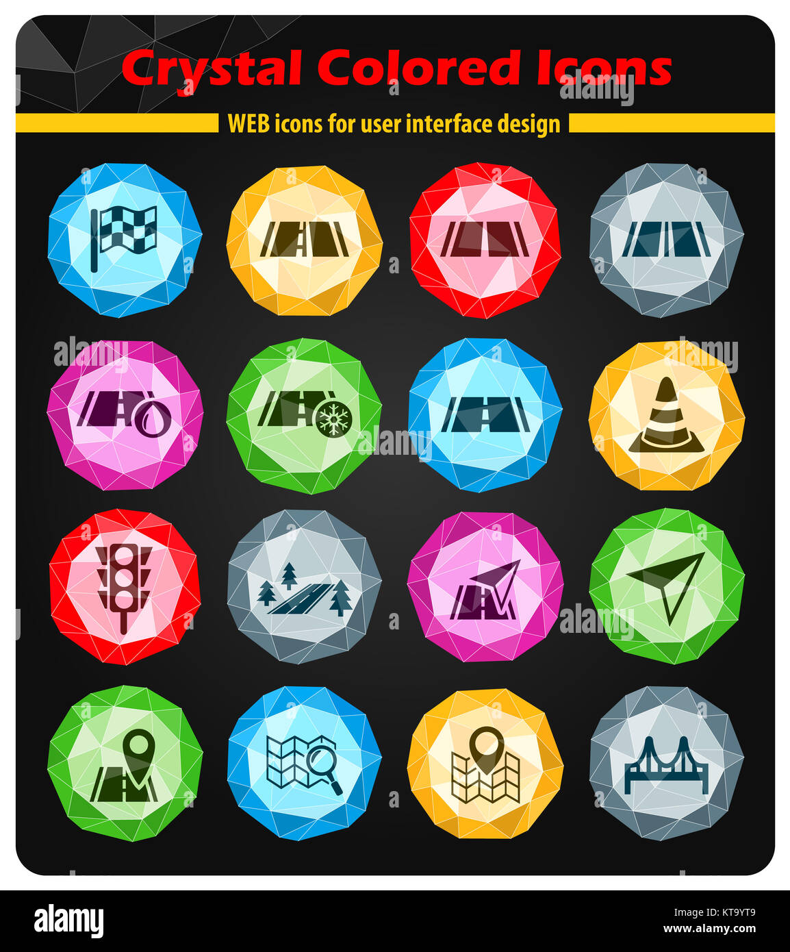 road icon set Stock Photo - Alamy
