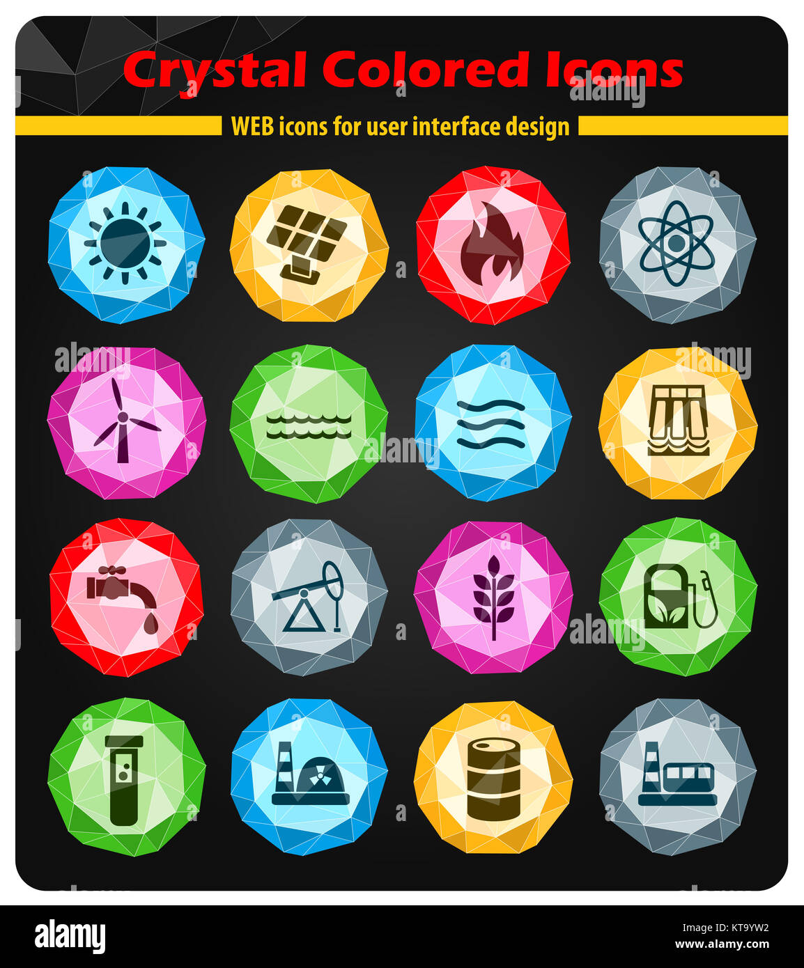 fuel and power icon set Stock Photo - Alamy