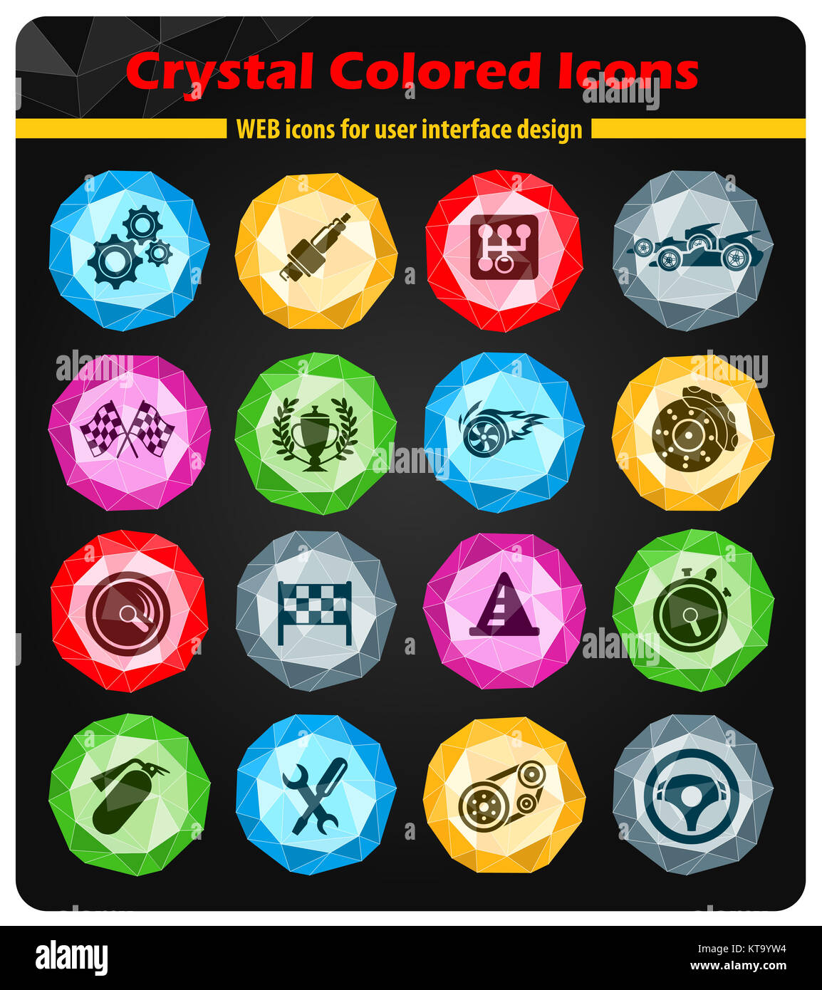 Racing icon set Stock Photo - Alamy
