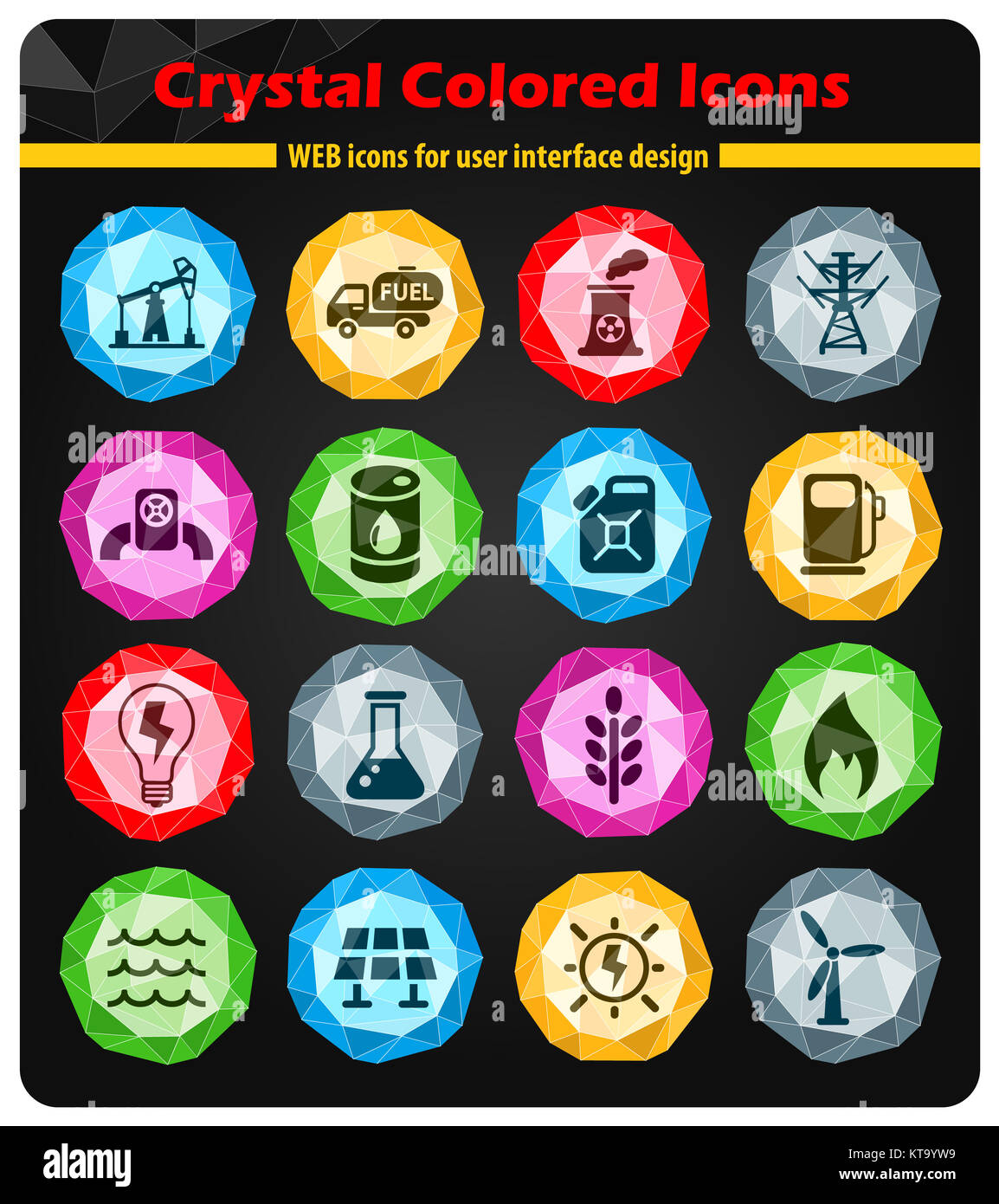 fuel and power icon set Stock Photo - Alamy