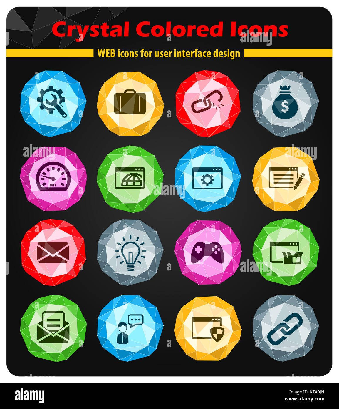 SEO and development simply icons Stock Photo